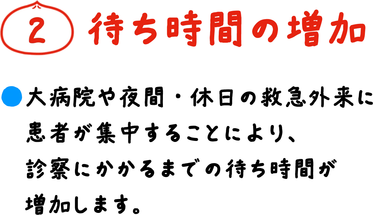 待ち時間の増加