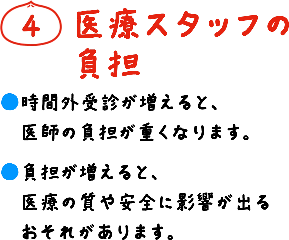 医療スタッフの負担